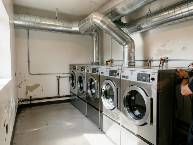 Rancho Santa Margarita Dryer Vent Cleaning team performing large-scale commercial dryer vent cleaning in Rancho Santa Margarita