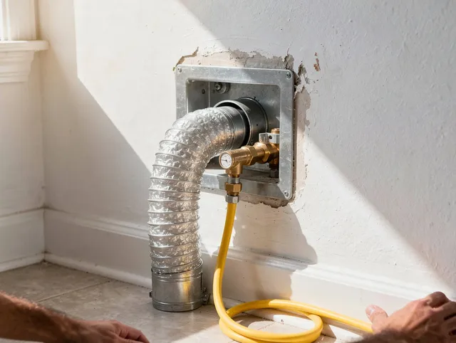 Rancho Santa Margarita Dryer Vent Cleaning certified technician performing specialized gas dryer vent cleaning in Rancho Santa Margarita